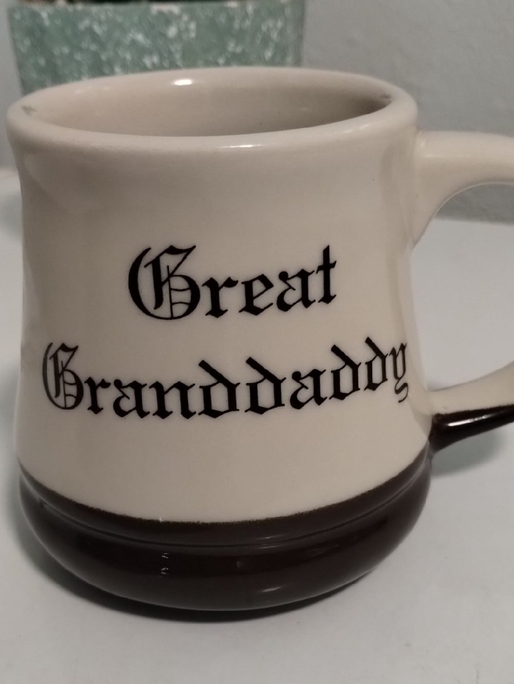 Source Unknown Cream and Brown 'Great Granddaddy' Ceramic Mug